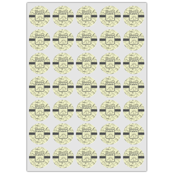 Dinosaur Skeletons Icing Circle - XSmall - Set of 35