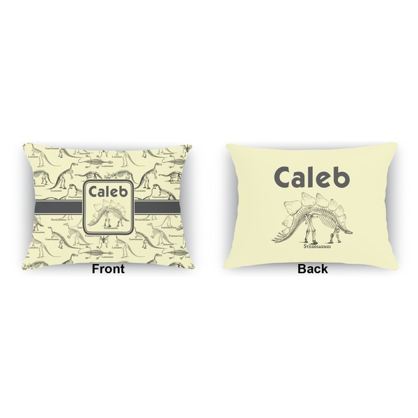 Dinosaur Skeletons  Indoor Rectangular Burlap Pillow (Front and Back)