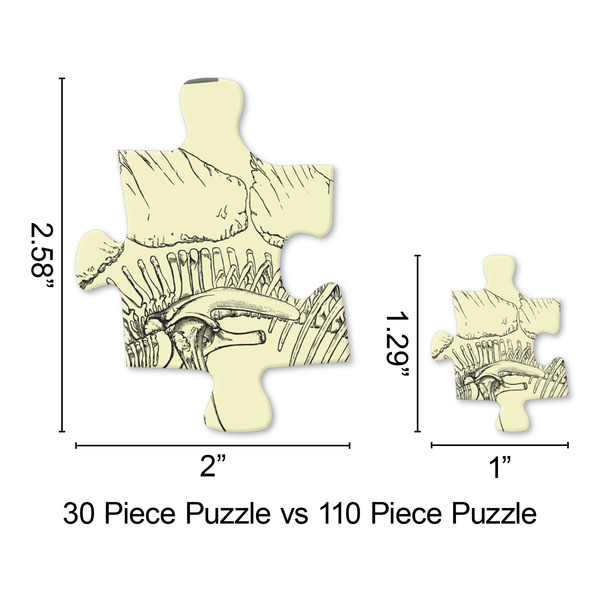 Dinosaur Skeletons Jigsaw Puzzle - Piece Comparison