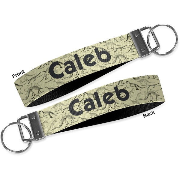Dinosaur Skeletons Key-chain - Metal and Nylon - Front and Back