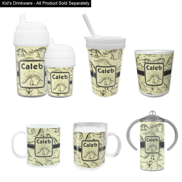 Dinosaur Skeletons Kid's Drinkware - Customized & Personalized