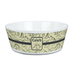 Dinosaur Skeletons Kid's Bowl (Personalized)