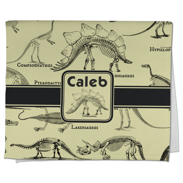 Custom Dinosaur Skeletons Kitchen Towel - Poly Cotton w/ Name or Text
