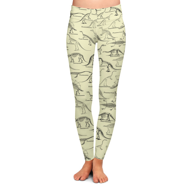 Custom Dinosaur Skeletons Ladies Leggings - Extra Large