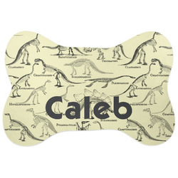 Dinosaur Skeletons Bone Shaped Dog Food Mat (Large) (Personalized)