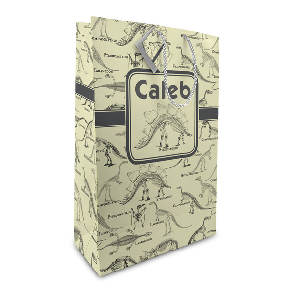 Custom Dinosaur Skeletons Large Gift Bag (Personalized)