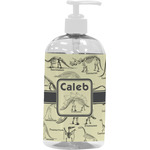 Dinosaur Skeletons Plastic Soap / Lotion Dispenser (16 oz - Large - White) (Personalized)