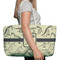 Dinosaur Skeletons Large Rope Tote Bag - In Context View