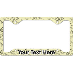 Dinosaur Skeletons License Plate Frame - Style C (Personalized)