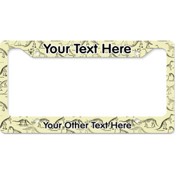 Dinosaur Skeletons License Plate Frame - Style B (Personalized)
