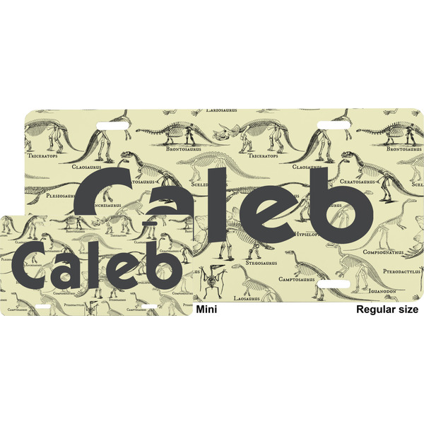 Dinosaur Skeletons License Plate (Sizes)
