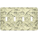 Dinosaur Skeletons Light Switch Cover (4 Toggle Plate)
