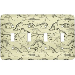 Dinosaur Skeletons Light Switch Cover (4 Toggle Plate)
