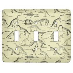 Dinosaur Skeletons Light Switch Cover (3 Toggle Plate) (Personalized)