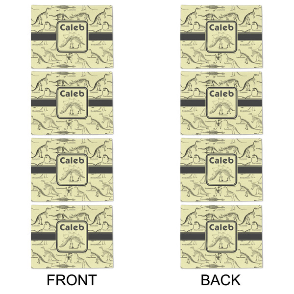 Dinosaur Skeletons Linen Placemat - APPROVAL Set of 4 (double sided)