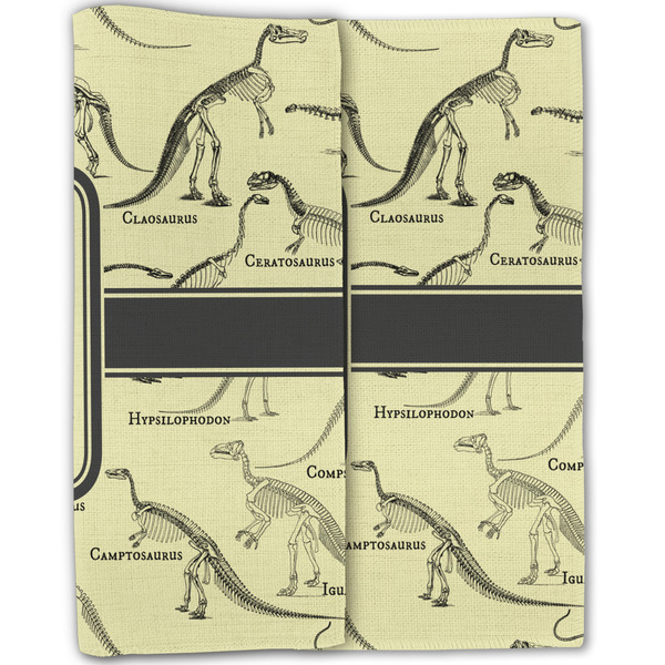 Dinosaur Skeletons Linen Placemat - Folded Half (double sided)