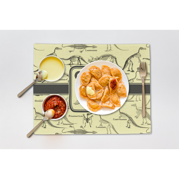 Dinosaur Skeletons Linen Placemat - Lifestyle (single)