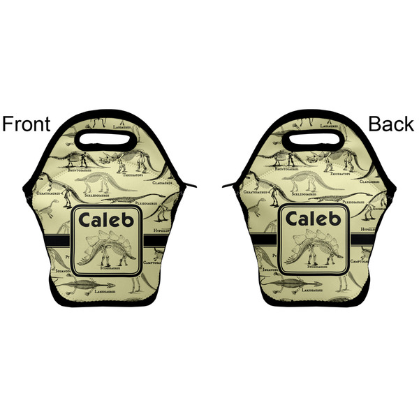 Dinosaur Skeletons Lunch Bag - Front and Back