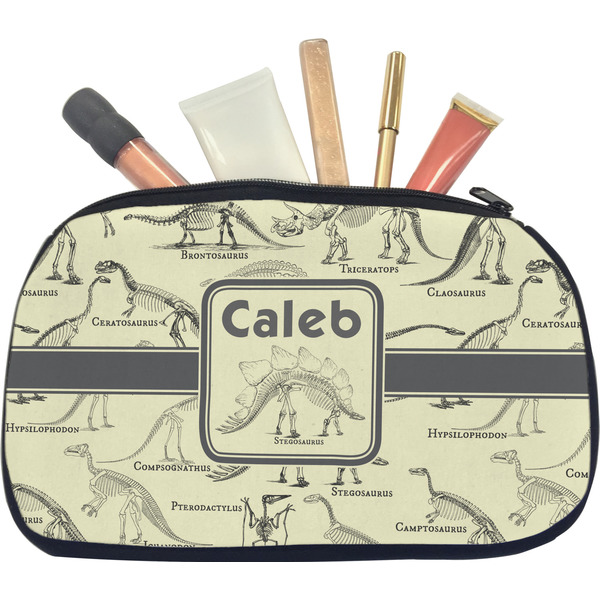 Custom Dinosaur Skeletons Makeup / Cosmetic Bag - Medium (Personalized)
