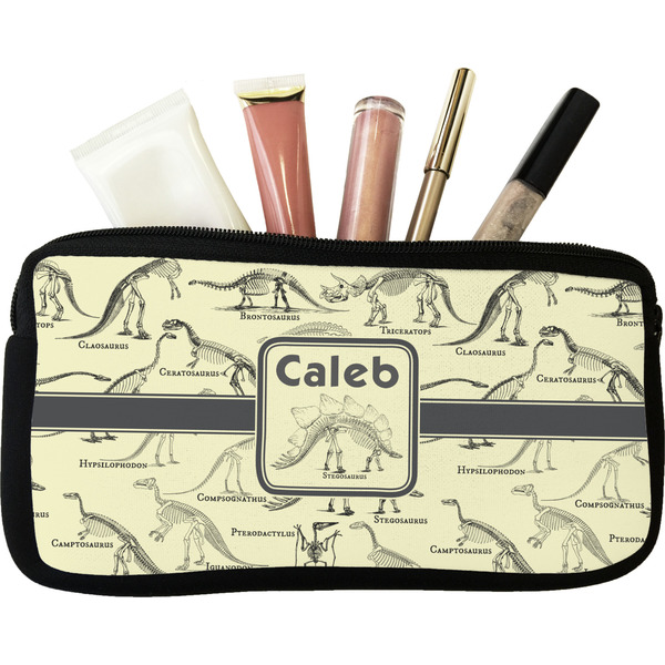 Custom Dinosaur Skeletons Makeup / Cosmetic Bag - Small (Personalized)