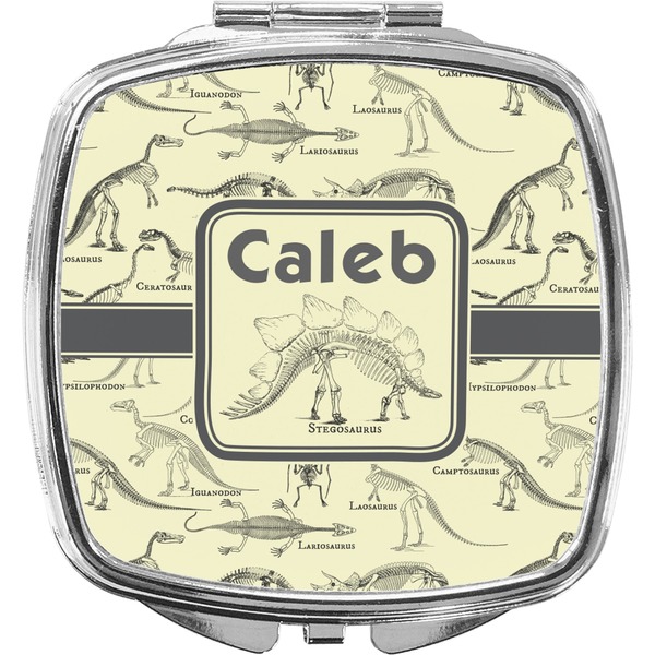 Custom Dinosaur Skeletons Compact Makeup Mirror (Personalized)