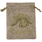 Dinosaur Skeletons Medium Burlap Gift Bag - Front (Personalized)