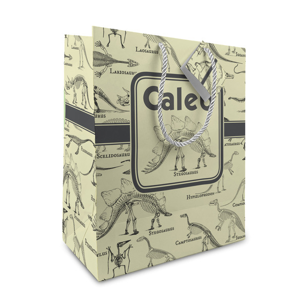 Custom Dinosaur Skeletons Medium Gift Bag (Personalized)