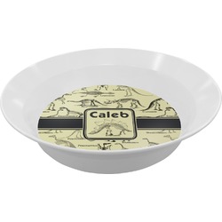 Dinosaur Skeletons Melamine Bowl (Personalized)