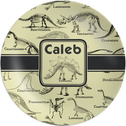 Dinosaur Skeletons Melamine Plate (Personalized)