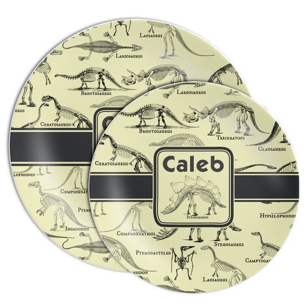 Dinosaur Skeletons Melamine Plates - PARENT/MAIN