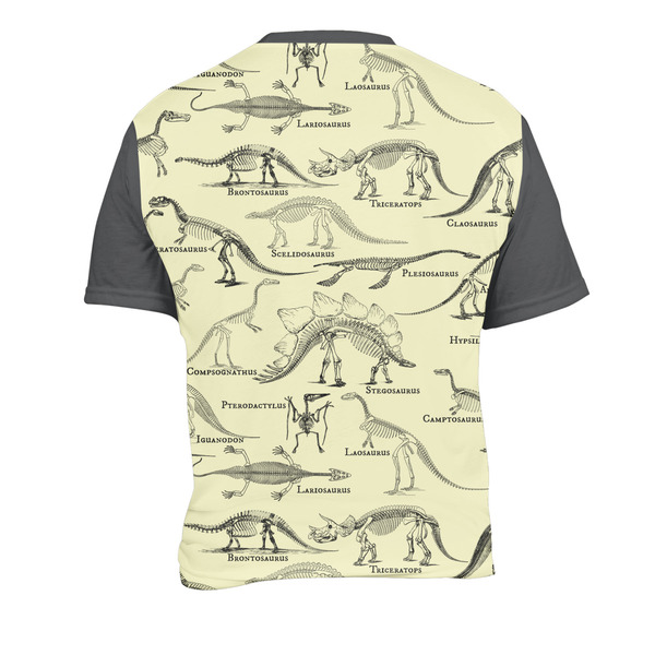 Dinosaur Skeletons Men's Crew Neck T Shirt Medium - Back