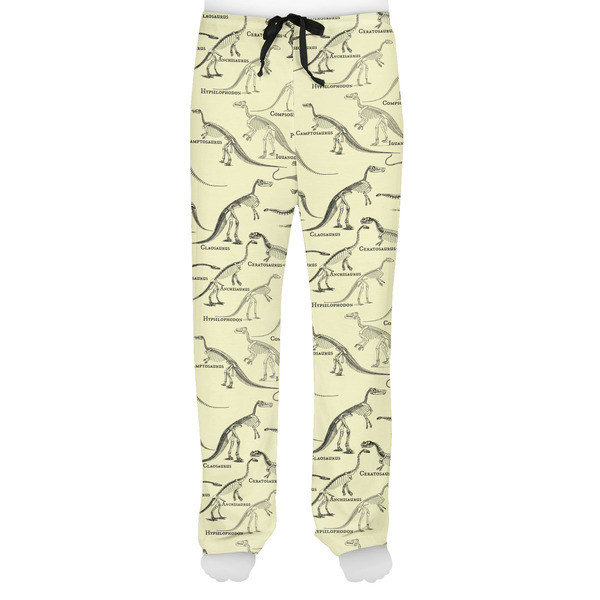 Dinosaur Skeletons Men's Pjs Front - on model