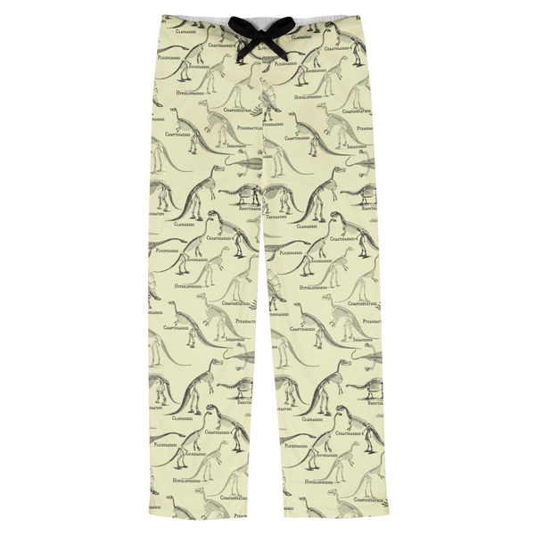 Custom Dinosaur Skeletons Mens Pajama Pants - L