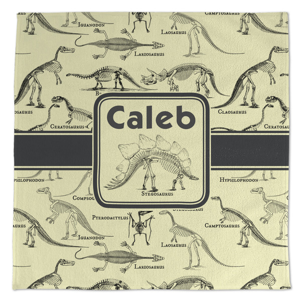 Custom Dinosaur Skeletons Microfiber Dish Towel (Personalized)