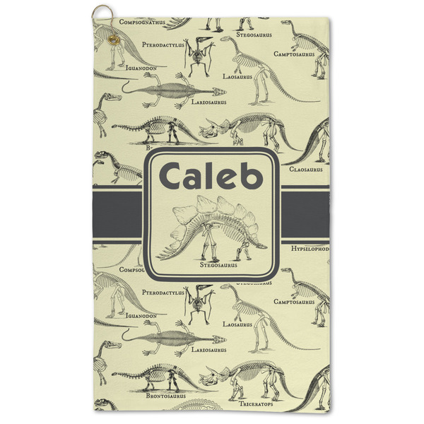 Custom Dinosaur Skeletons Microfiber Golf Towel (Personalized)