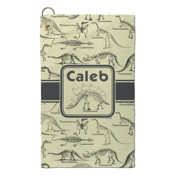 Custom Dinosaur Skeletons Microfiber Golf Towel - Small (Personalized)