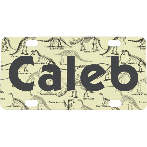 Custom Dinosaur Skeletons Mini / Bicycle License Plate (4 Holes) (Personalized)