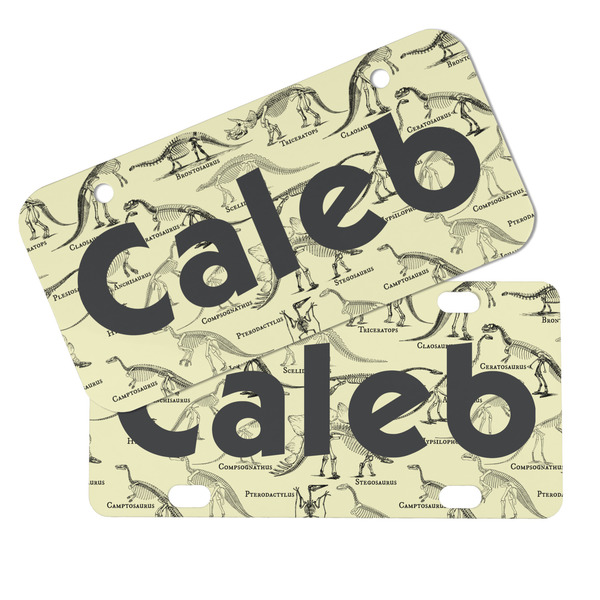 Dinosaur Skeletons Mini License Plates - MAIN (4 and 2 Holes)