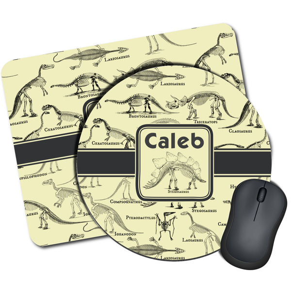 Custom Dinosaur Skeletons Mouse Pad (Personalized)