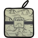 Dinosaur Skeletons Pot Holder w/ Name or Text