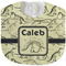 Dinosaur Skeletons Velour Baby Bib w/ Name or Text