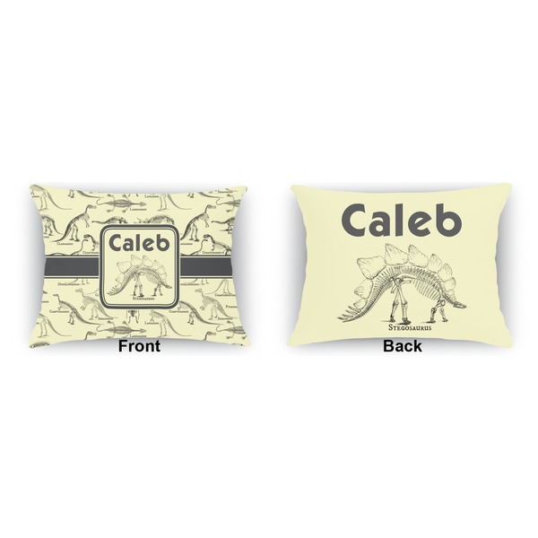 Dinosaur Skeletons  Outdoor Rectangular Throw Pillow (Front and Back)