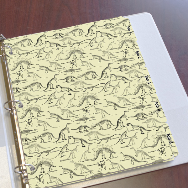 Dinosaur Skeletons Page Dividers - Set of 5 - In Context