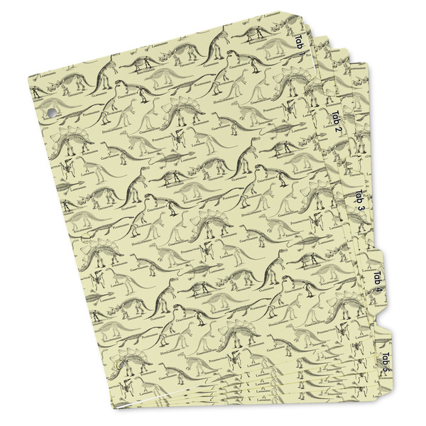 Custom Dinosaur Skeletons Binder Tab Divider - Set of 5 (Personalized)