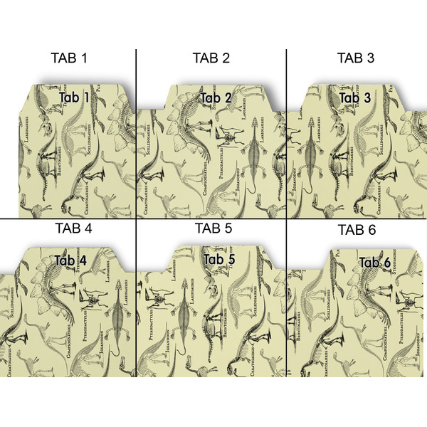 Dinosaur Skeletons Page Dividers - Set of 6 - Approval