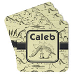 Dinosaur Skeletons Paper Coasters w/ Name or Text