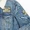 Dinosaur Skeletons Patches Lifestyle Jean Jacket Detail