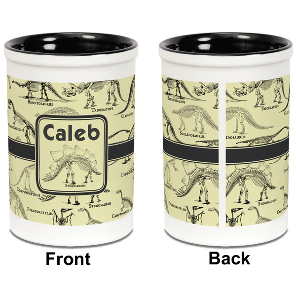 Dinosaur Skeletons Pencil Holder - Black - approval