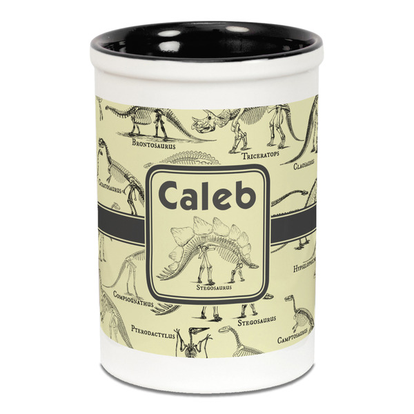 Dinosaur Skeletons Pencil Holder - Black