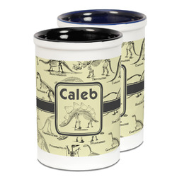 Dinosaur Skeletons Ceramic Pencil Holder - Large